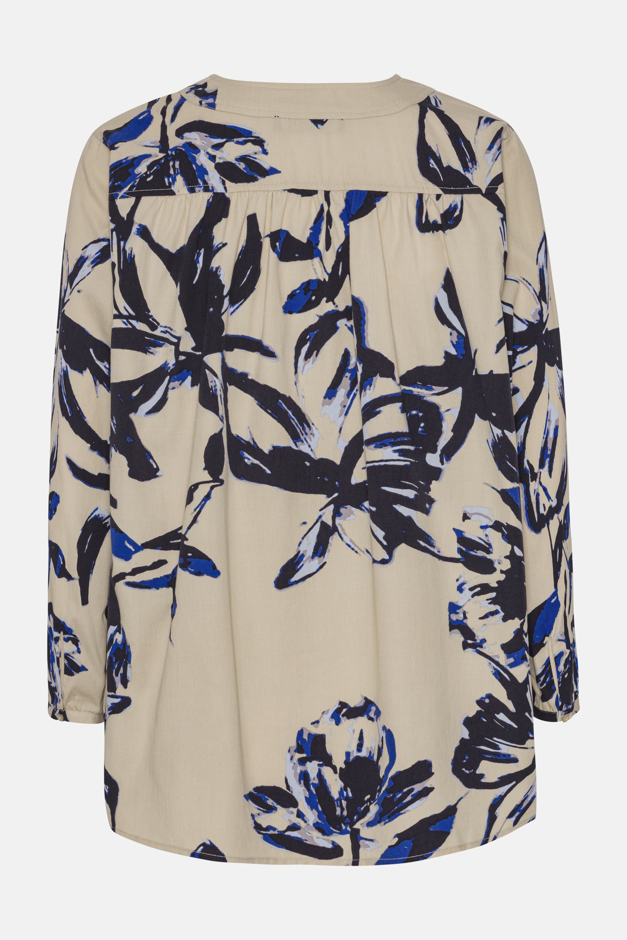 Skjorta V-ringning - Sand Artsy Stroke Flower